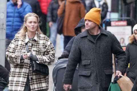 Ant McPartlin puffs on a vape as he wraps up for shopping trip with wife Annie-Marie Corbett