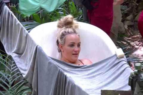 Rochelle Humes left shocked as husband Marvin serenades Jamie Lynn Spears in the bath on I'm A Celeb