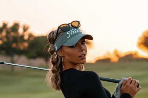 Paige Spiranac Rival Claire Hogle Stuns Fans with Hiking Photos in Mini-Dress and Heels