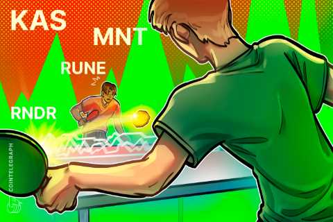 Bitcoin Price Surge Boosts Sentiment in Altcoins KAS, RUNE, MNT, and RNDR