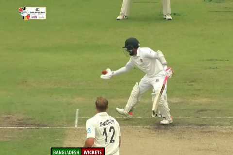 Cricketer bizarrely dismissed for moment of madness not seen in 22 years as he is welcomed to..