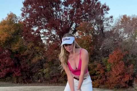 Golf Influencer Grace Charis Suffers Wardrobe Malfunction on Golf Course