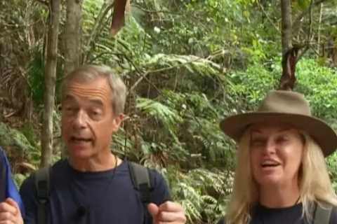 Horrified I'm A Celeb fans left 'traumatised' after Nigel Farage dons tight hot pants during..