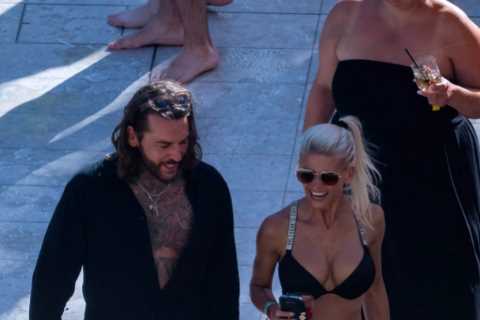 I’m A Celeb’s Danielle Harold spotted getting cozy with Pete Wicks during wild party
