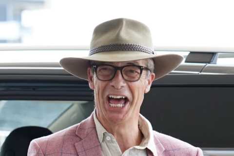 Nigel Farage Smiles as He Leaves Australia After I'm A Celeb Final