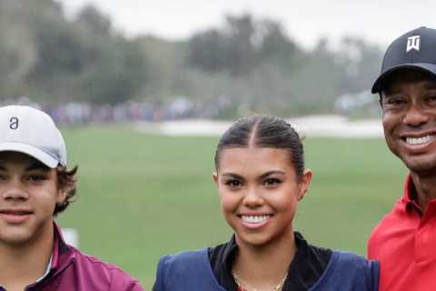 Tiger Woods' Daughter Sam, 16, Caddies for Dad for First Time as Golf Icon Beams at 'Priceless'..
