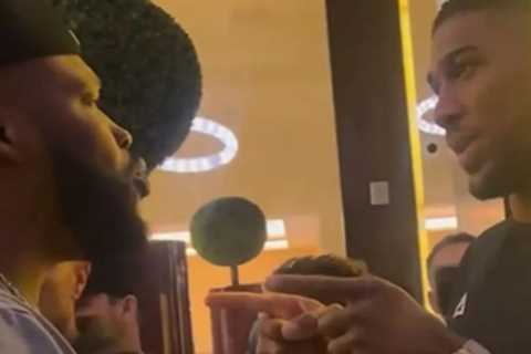 Anthony Joshua and Jarrell Miller Clash Ahead of Saudi Fight Card