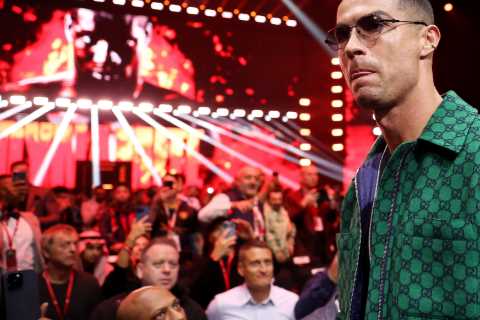 Cristiano Ronaldo Attends Joshua vs Wallin Boxing Event in Saudi Arabia