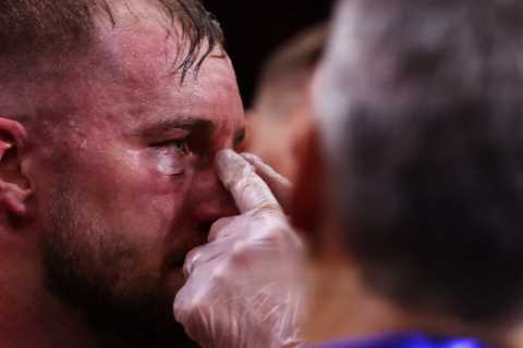 Medics Tend to Otto Wallin After Brutal Anthony Joshua Loss