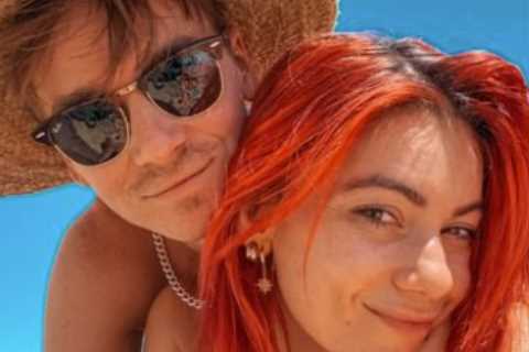 Strictly's Dianne Buswell enjoys Christmas on the beach with Joe Sugg and her dad