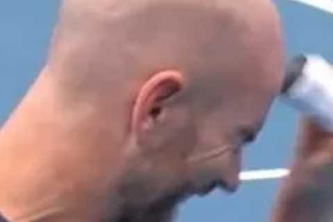 Tennis Star Left Bleeding from Face After Hitting Himself with Racket... But Legend Slams..