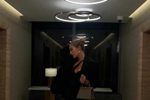 Ex-Premier League Wag and 'World's Sexiest Woman' wows fans with revealing black dress pics