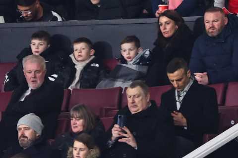Wayne Rooney and Family Enjoy VIP Treatment at Manchester United Game