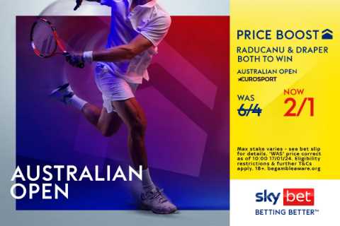 Australian Open: Raducanu and Draper Boosted to 2/1 for Second Round Matches