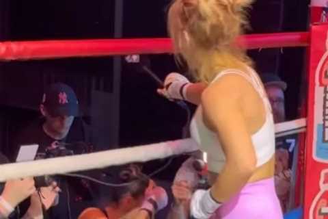 Elle Brooke Smacks Love Island Star in Face with Microphone Ahead of Misfits Fight