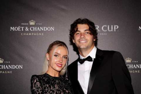 Who is Taylor Fritz and when did he meet girlfriend Morgan Riddle?