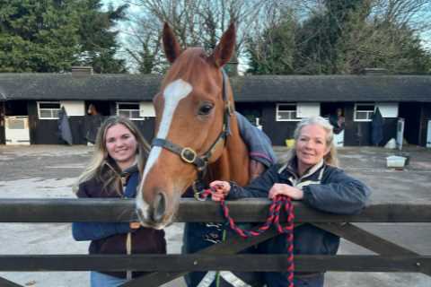 Georgie Nicholls Returns to Racing with Daughter Olive by Her Side