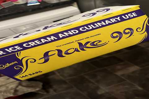 Shoppers 'Demolishing' Giant Boxes of Cadbury Flake from Bargain Supermarket - They Are the..