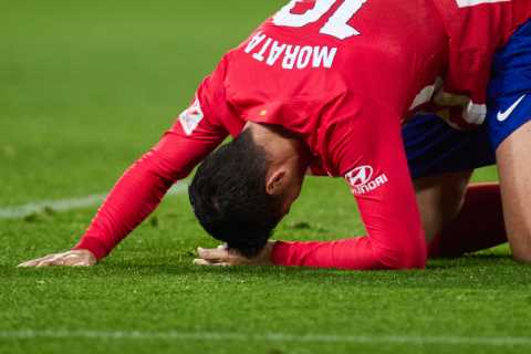 Alvaro Morata in Tears After Suffering Horror Knee Injury in Atletico Madrid Clash