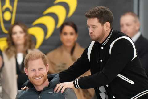 Prince Harry Tries Curling with Michael Buble Hours After Opening Up About Charles' Cancer Diagnosis