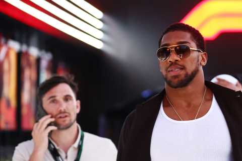 Anthony Joshua Spotted at Saudi Arabian GP Post-Win Against Ngannou