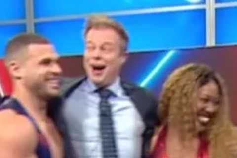 Gladiators stars carry BBC Breakfast presenter out of the studio after schedule shake-up is revealed