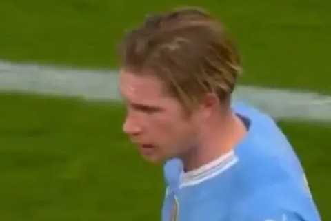 Furious Kevin De Bruyne clashes with Pep Guardiola and Man City bench during Liverpool showdown