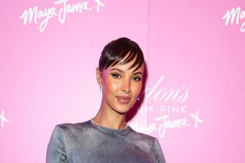 Maya Jama Rocks Denim Look at Booze Collab Launch