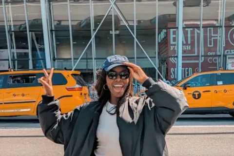 AJ Odudu hints at new romance as she jets off to New York for city break