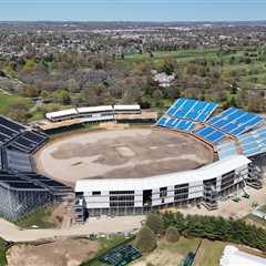 Major stadium in mad race to be finished 40 DAYS before tournament with no grass and stands poached ..