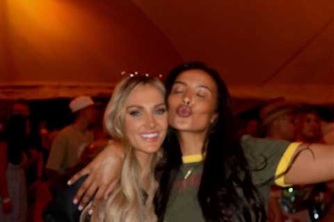 Maya Jama flaunts toned abs in crop top at Coachella party