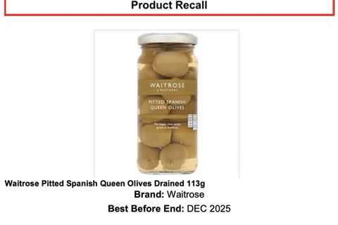 Supermarket Recalls Olives Over Contamination Concerns