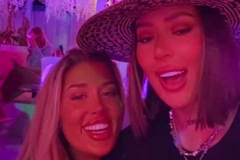 Love Island’s Eve Gale kisses Demi Sims at Ibiza party