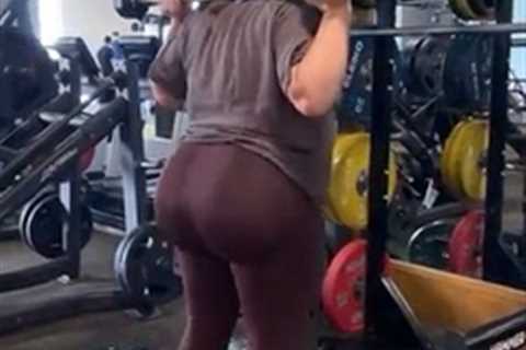 Towie’s Lauren Goodger flaunts curves in gym workout after show return