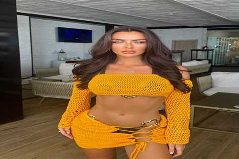 Love Island's Kady McDermott Stuns in Lace See-Through Jumpsuit on Luxury Holiday