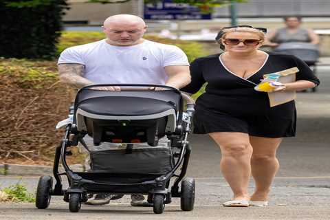 Daisy May Cooper and fiancé Ant seen with newborn son Benji for the first time