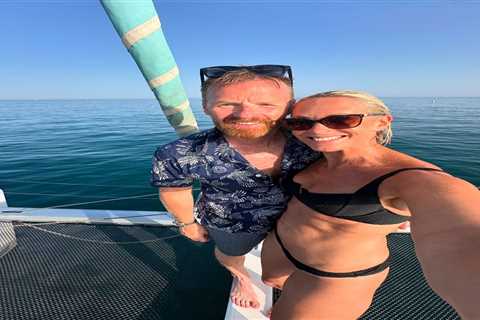Jenni Falconer wows in barely-there bikini as she dives off a yacht in Spain