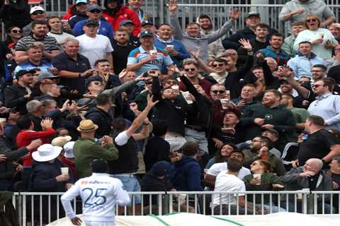 Watch England cricket fan pull off catch of the day with ‘FOUR pints in hand’ leaving Sky Sports..