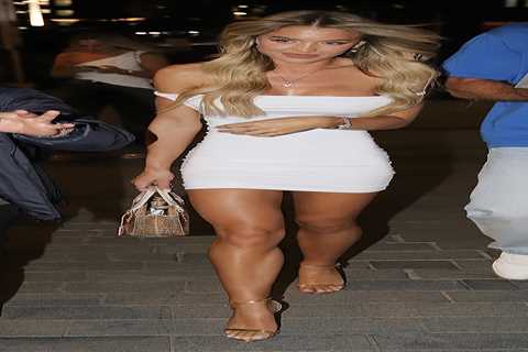 Molly Smith stuns in white mini-dress as she celebrates boyfriend Tom Clare's birthday