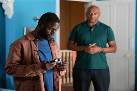 George Knight confronts Elaine Peacock over treatment of brother Kojo in EastEnders