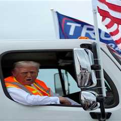 Trump Rides in Rubbish Truck After Biden's 'Garbage' Comment