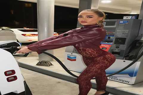 Love Island's Georgia Harrison turns heads in daring lace bodysuit at petrol station