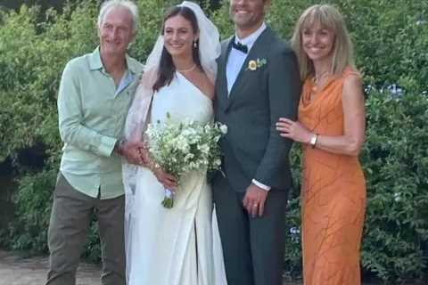 Michaela Strachan stuns in wedding snaps before Dancing on Ice debut