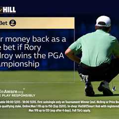 William Hill's BACK AT IT: Money Back as Free Bet if McIlroy Wins PGA Championship (up to £50)