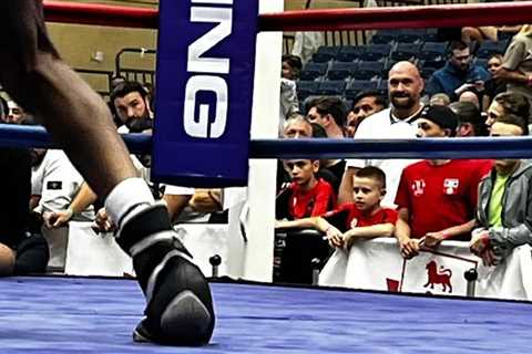 Fury caught 'eyeing up' rising star at schoolboy boxing championships - you won't believe who else..