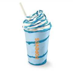 Popeyes Just Dropped Blue Ice Cream That'll Turn Your Tongue Into a Smurf