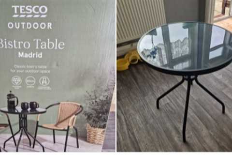 This £13 Tesco table literally transformed my sad balcony into something you'd see in Barcelona
